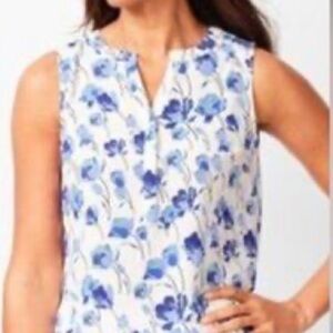 NWT Talbots Sleeveless Floral Top Size Small